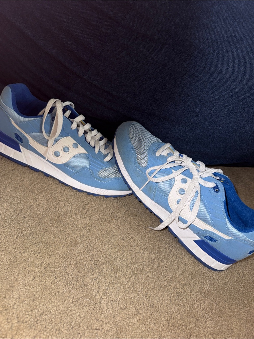 Saucony Light Blue and Royal Blue Athletic Sneakers